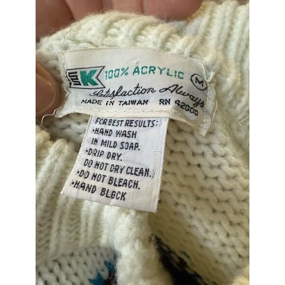 Kmart vintage acrylic sweater womens M - Picture 4 of 5